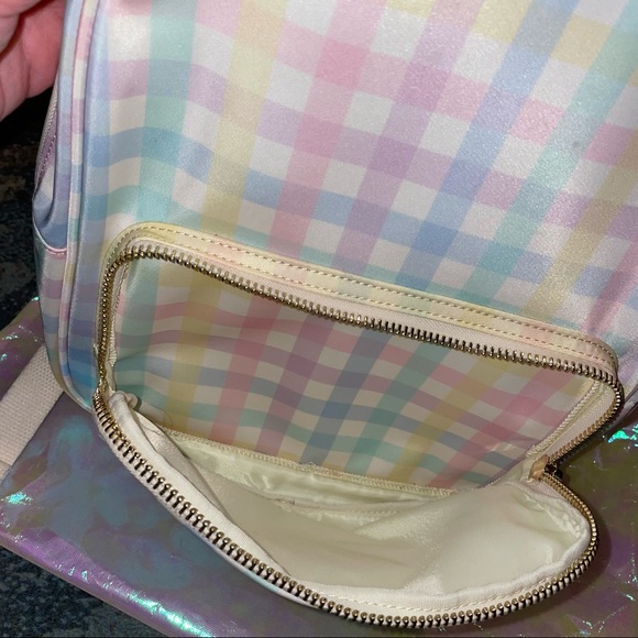 ❌SOLD❌ Stoney Clover Lane Rainbow Gingham Mini Backpack - Picture 3 of 4